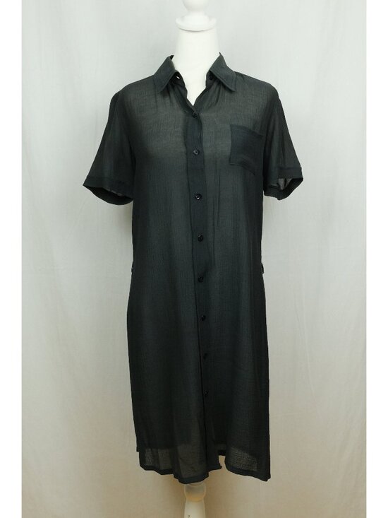 Antoine Lili Dresses & Skirts - Antoine Lili Paris Shift Dress Black Size 2 Minimalist Workwear Button-Up